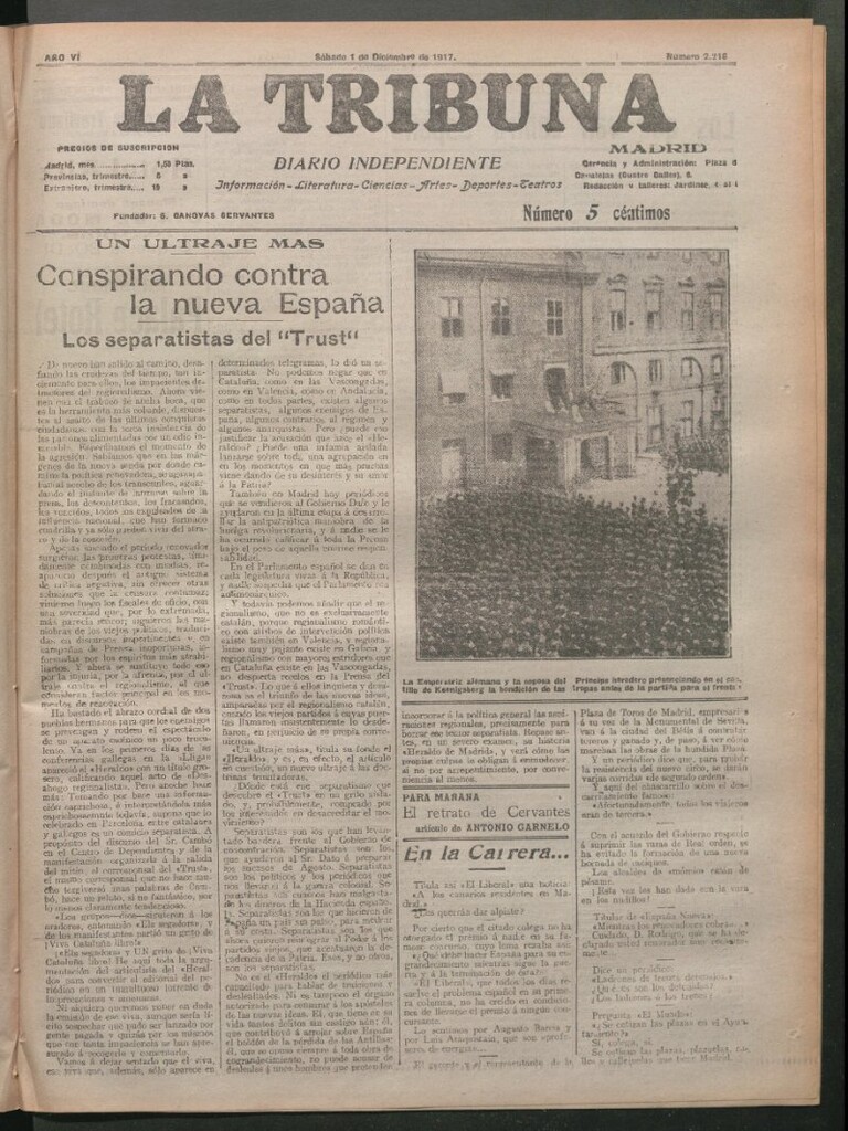 Miniatura de La Tribuna del 1 de diciembre de 1917
