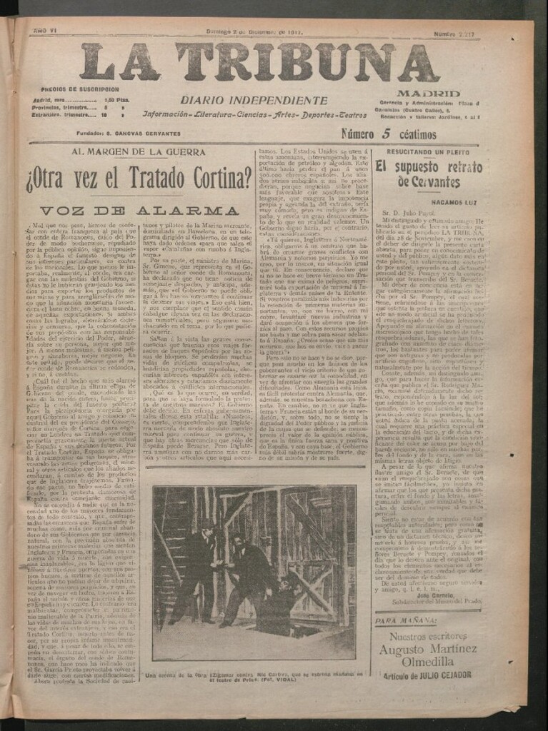 Miniatura de La Tribuna del 2 de diciembre de 1917