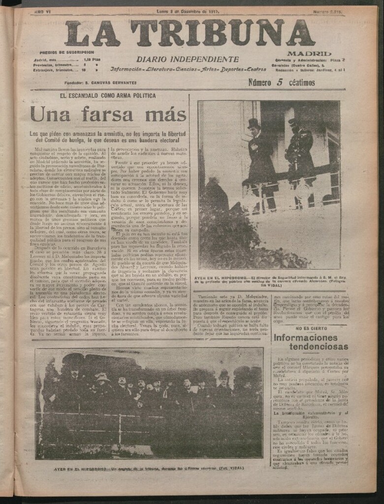 Miniatura de La Tribuna del 3 de diciembre de 1917