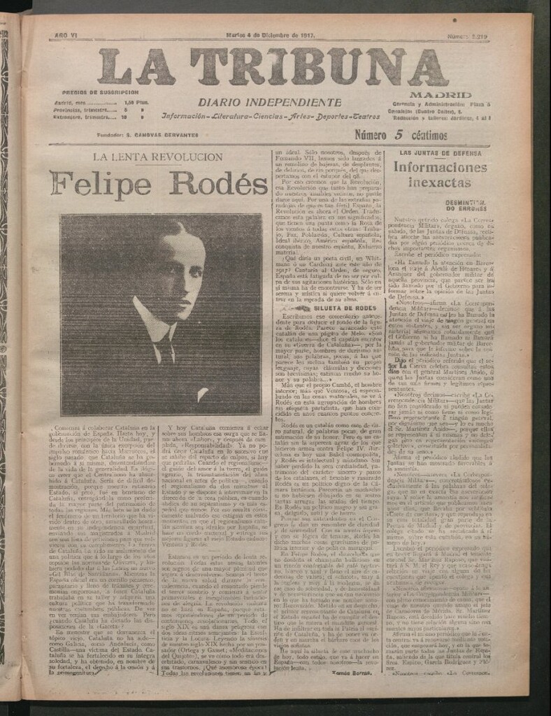 Miniatura de La Tribuna del 4 de diciembre de 1917