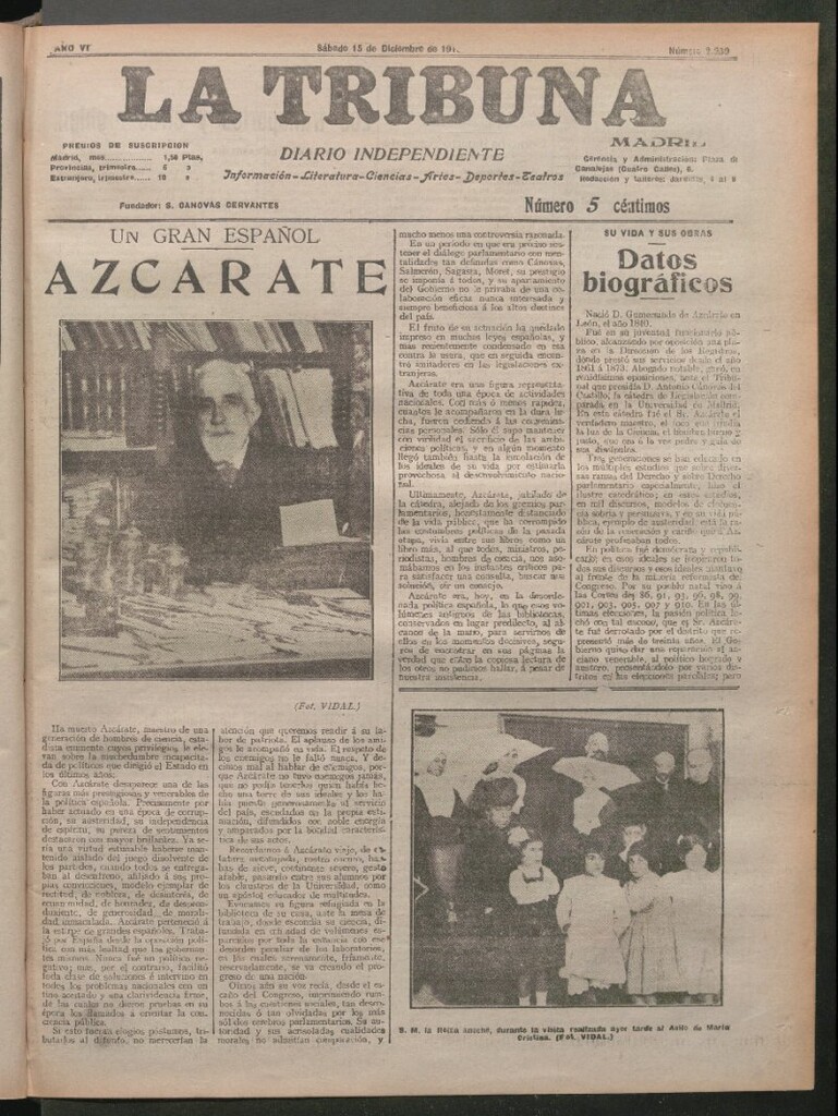 Miniatura de La Tribuna del 15 de diciembre de 1917