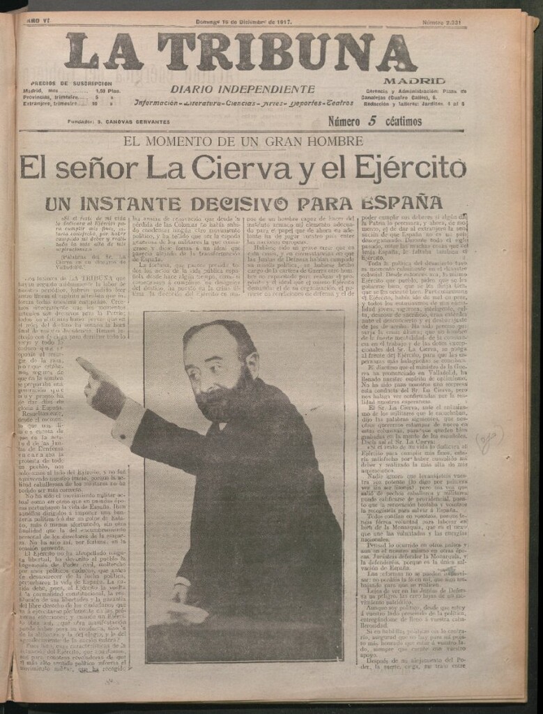 Miniatura de La Tribuna del 16 de diciembre de 1917