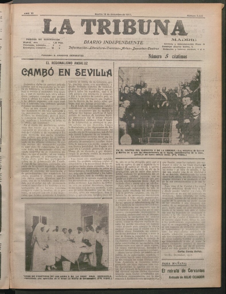 Miniatura de La Tribuna del 18 de diciembre de 1917
