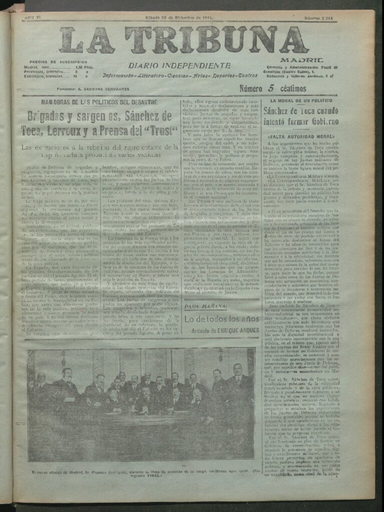 Miniatura de La Tribuna del 29 de diciembre de 1917