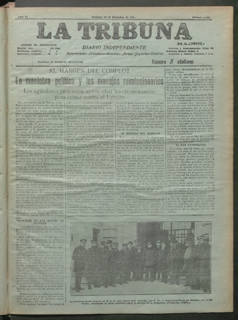 Miniatura de La Tribuna del 30 de diciembre de 1917