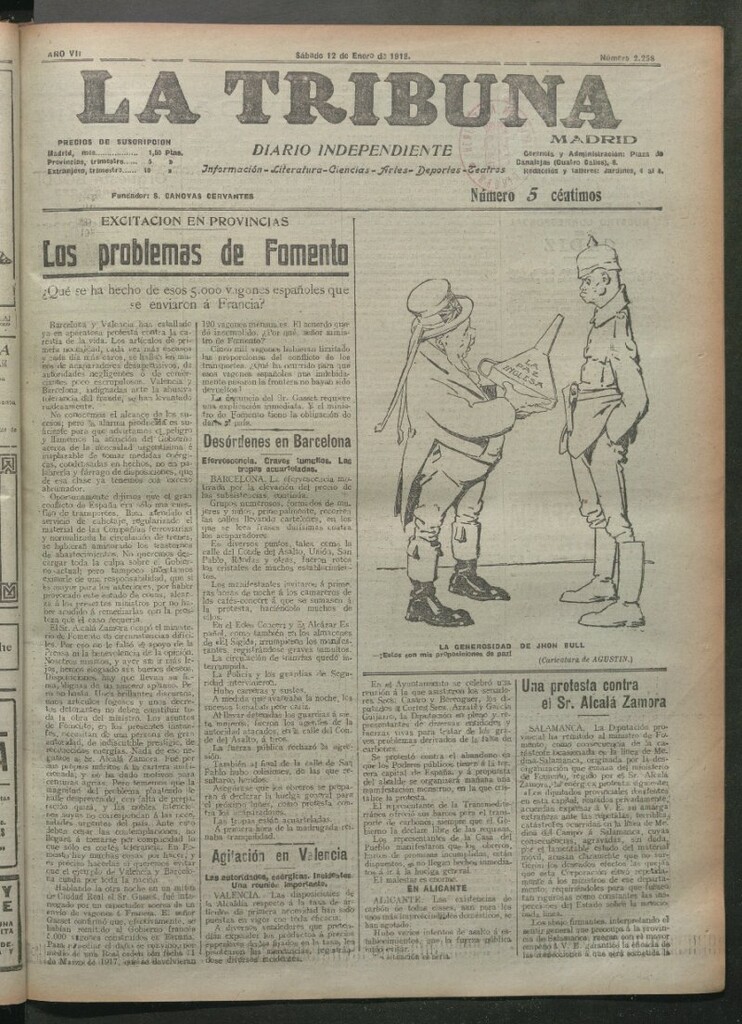Miniatura de La Tribuna del 12 de enero de 1918