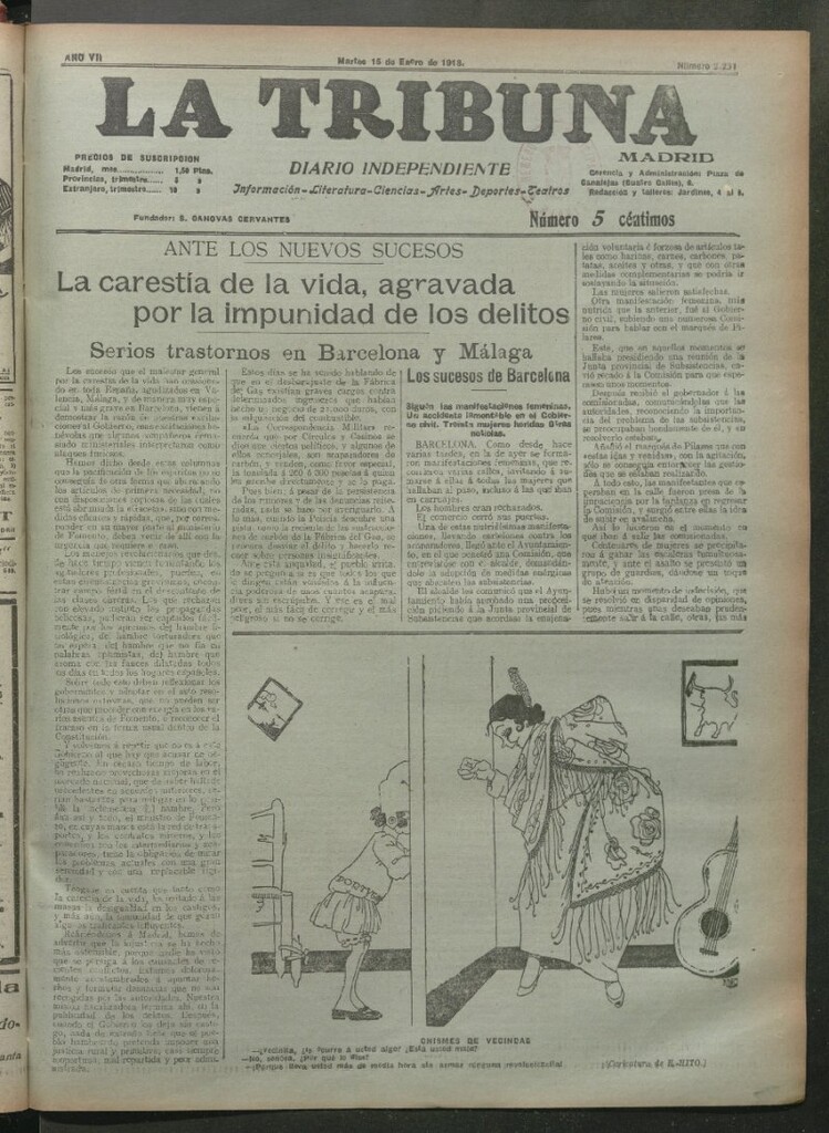Miniatura de La Tribuna del 15 de enero de 1918