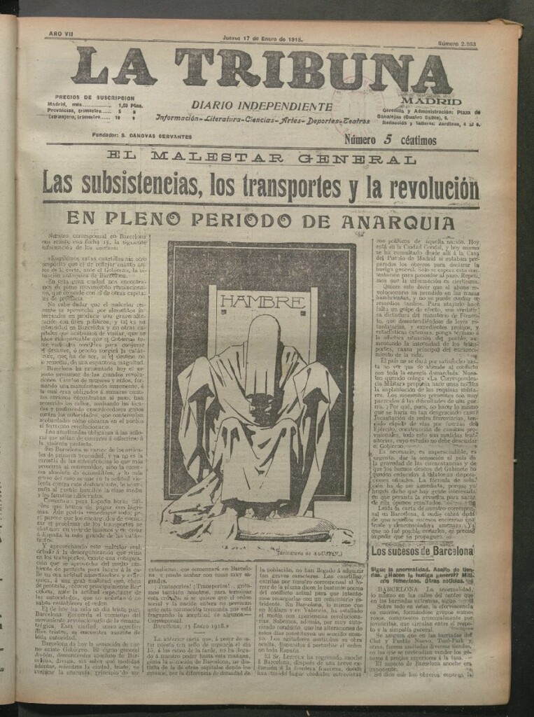 Miniatura de La Tribuna del 17 de enero de 1918