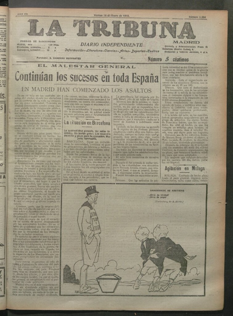 Miniatura de La Tribuna del 18 de enero de 1918