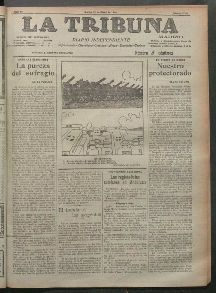 Miniatura de La Tribuna del 22 de enero de 1918