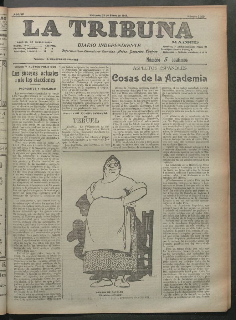 Miniatura de La Tribuna del 23 de enero de 1918