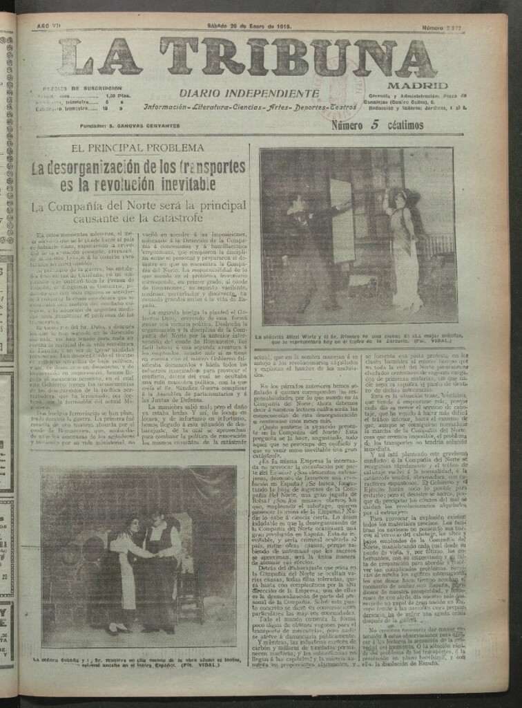 Miniatura de La Tribuna del 26 de enero de 1918