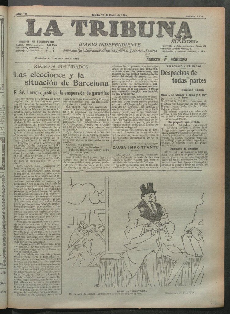 Miniatura de La Tribuna del 29 de enero de 1918