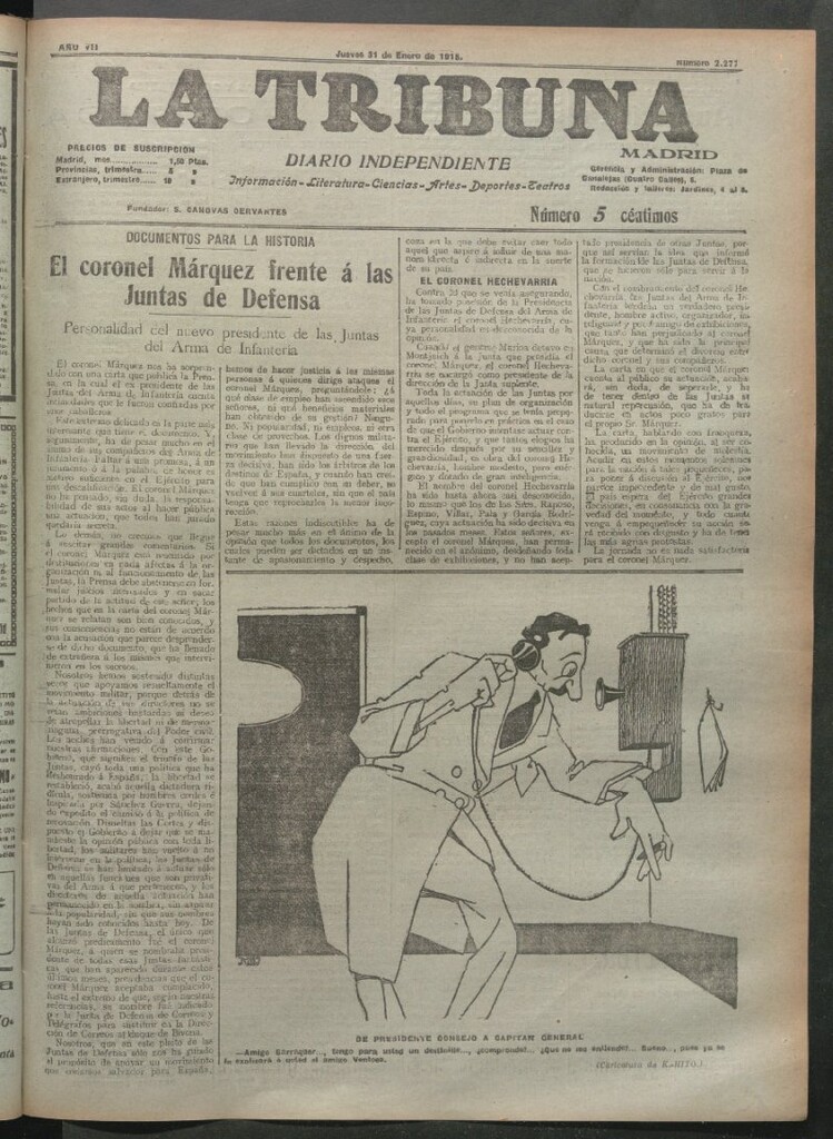 Miniatura de La Tribuna del 31 de enero de 1918