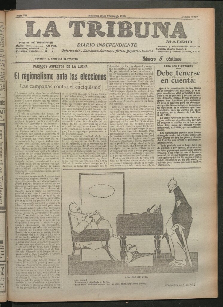 Miniatura de La Tribuna del 20 de febrero de 1918