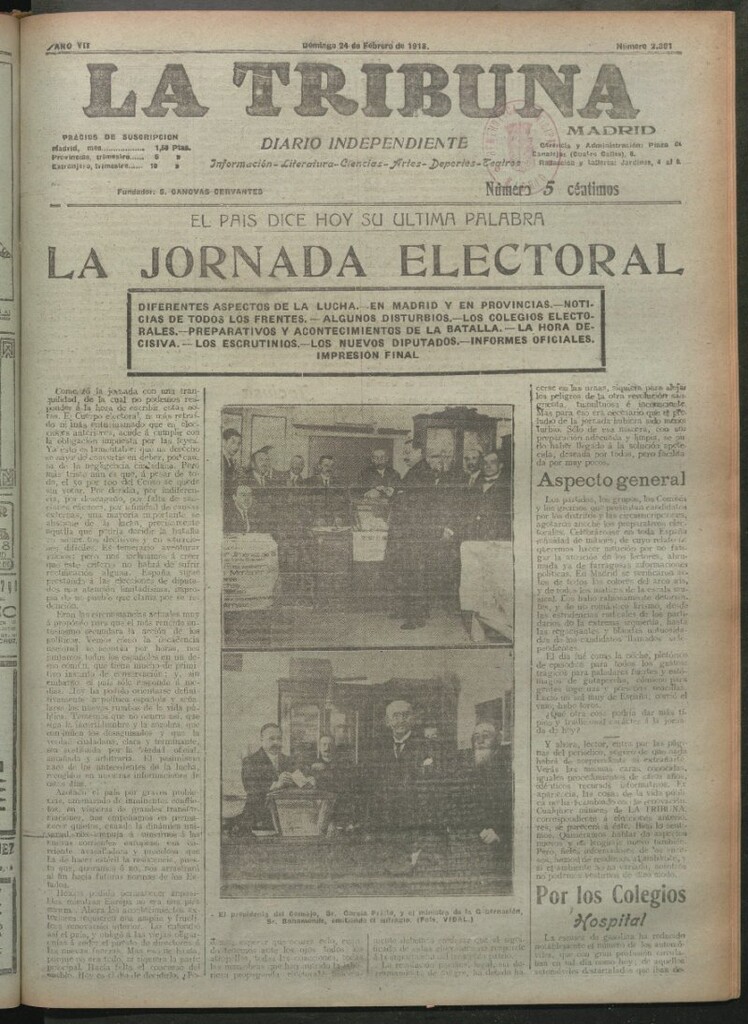 Miniatura de La Tribuna del 24 de febrero de 1918