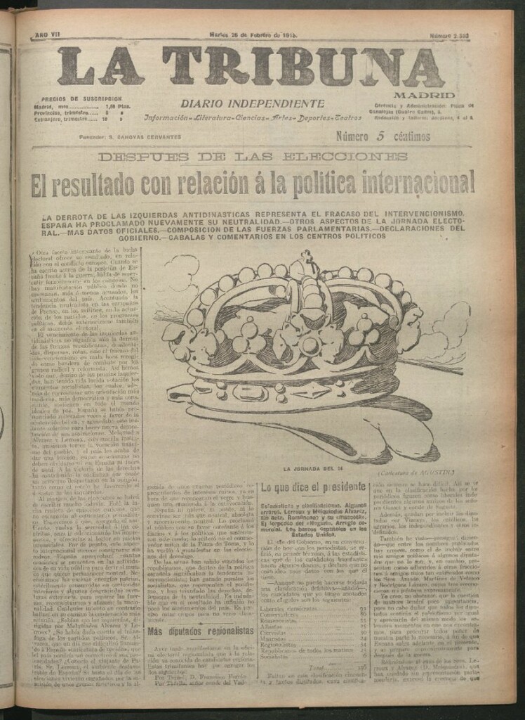 Miniatura de La Tribuna del 26 de febrero de 1918