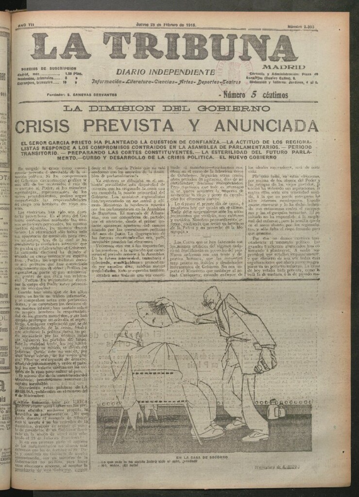 Miniatura de La Tribuna del 28 de febrero de 1918