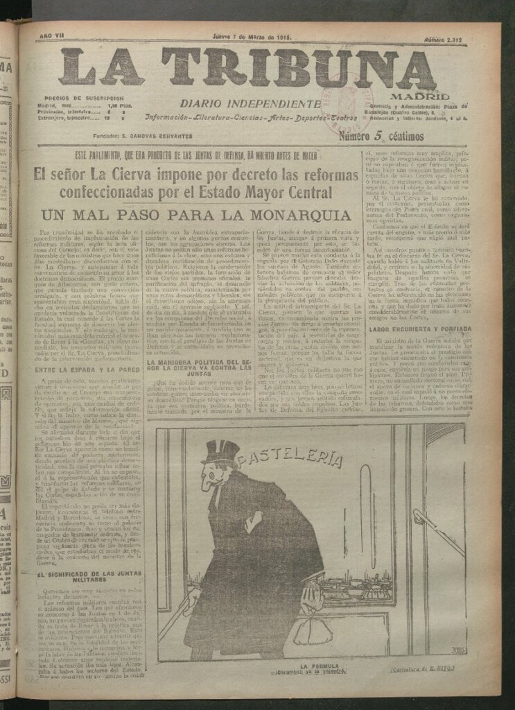 Miniatura de La Tribuna del 7 de marzo de 1918