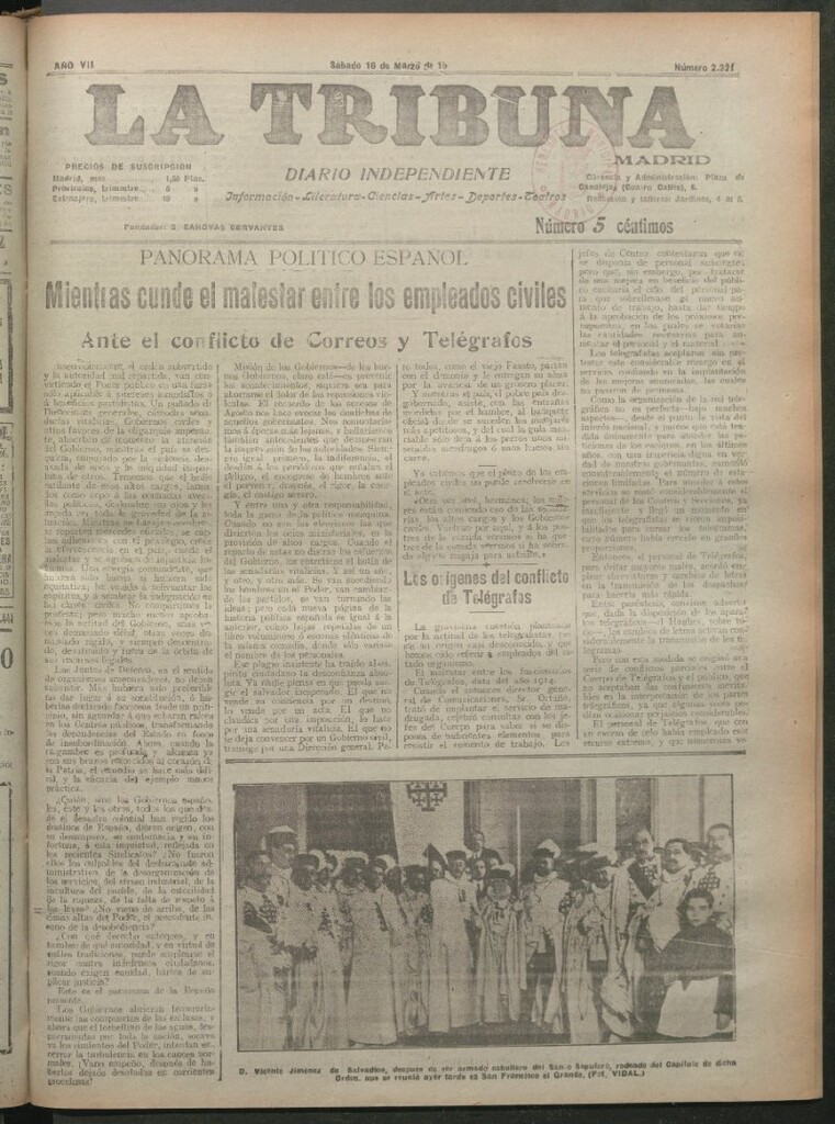 Miniatura de La Tribuna del 16 de marzo de 1918
