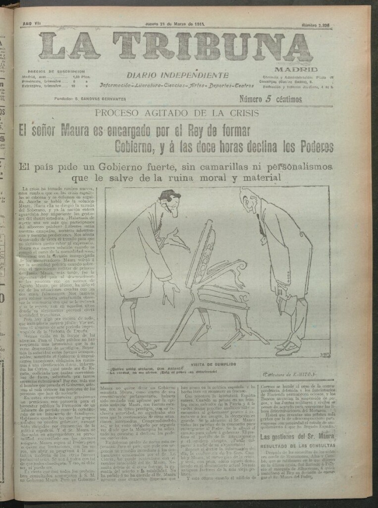 Miniatura de La Tribuna del 21 de marzo de 1918