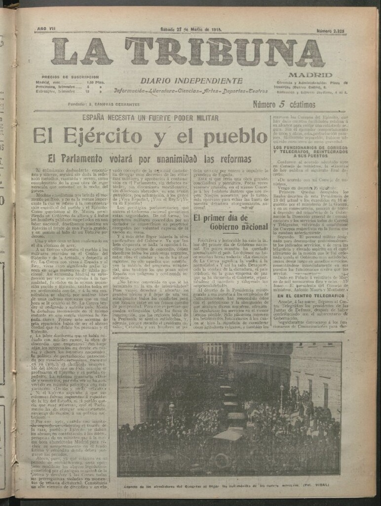 Miniatura de La Tribuna del 23 de marzo de 1918