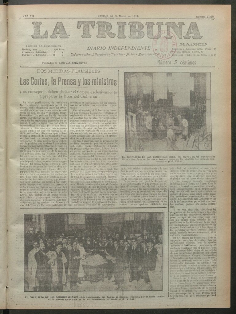 Miniatura de La Tribuna del 24 de marzo de 1918