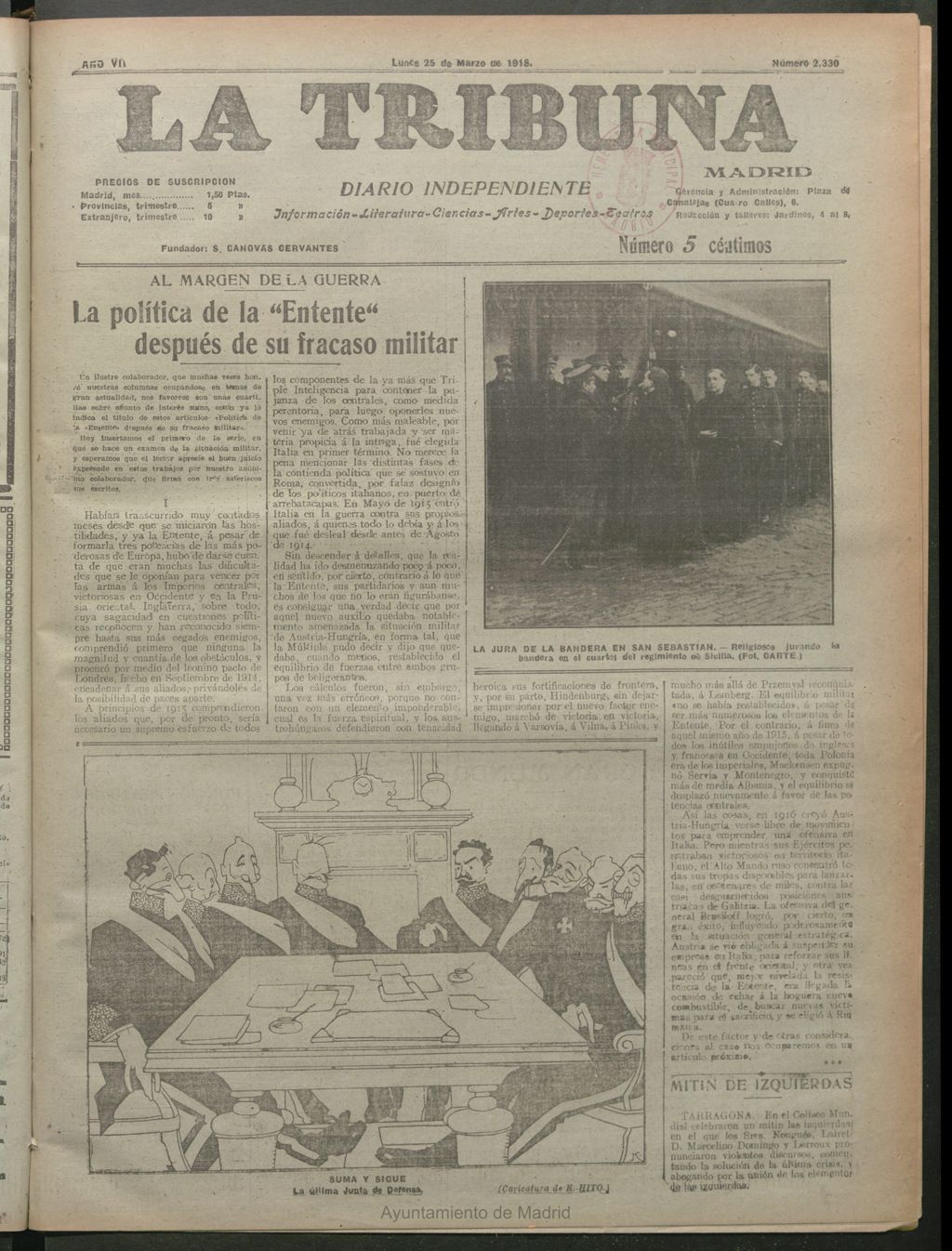 Miniatura de La Tribuna del 25 de marzo de 1918