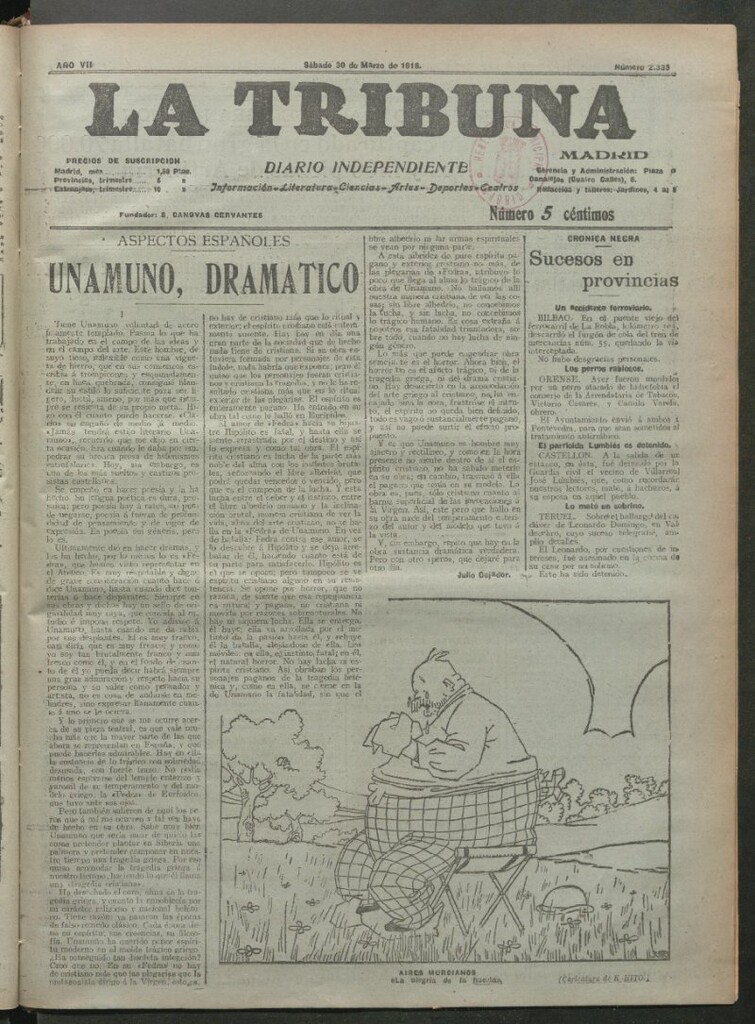 Miniatura de La Tribuna del 30 de marzo de 1918