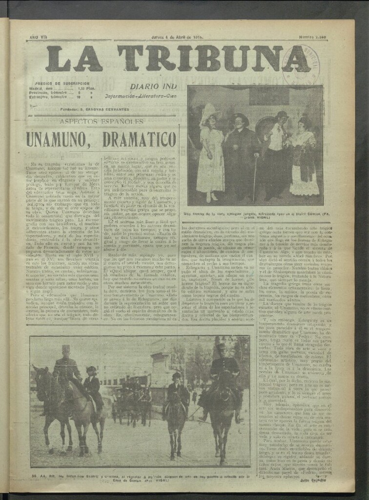 Miniatura de La Tribuna del 4 de abril de 1918