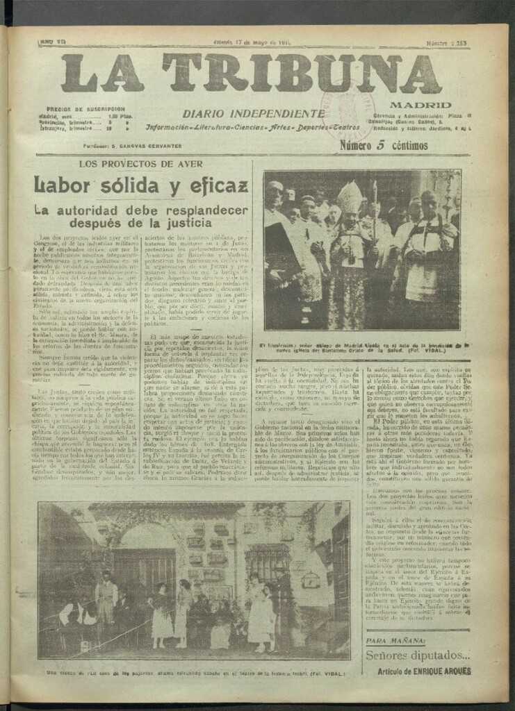 Miniatura de La Tribuna del 17 de mayo de 1918