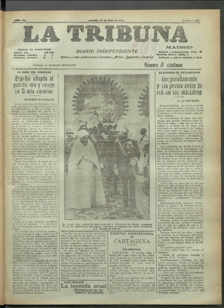 Miniatura de La Tribuna del 22 de mayo de 1918