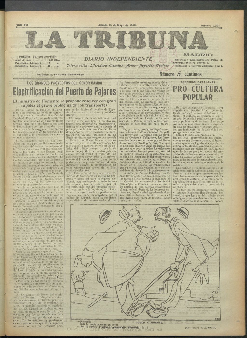 Miniatura de La Tribuna del 25 de mayo de 1918