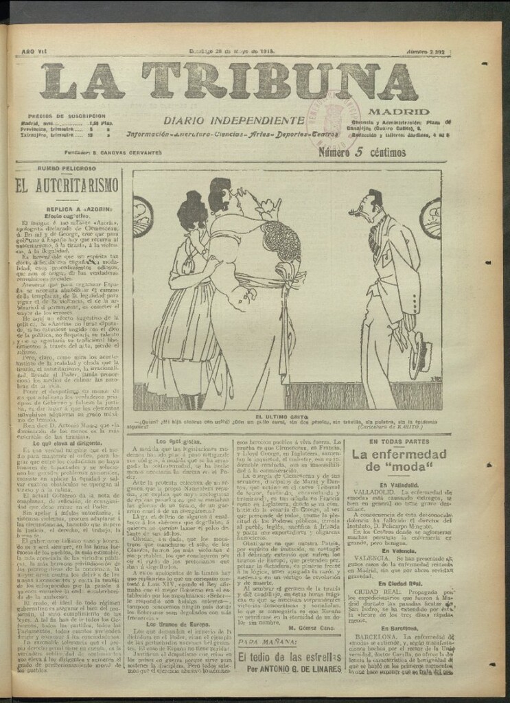 Miniatura de La Tribuna del 26 de mayo de 1918