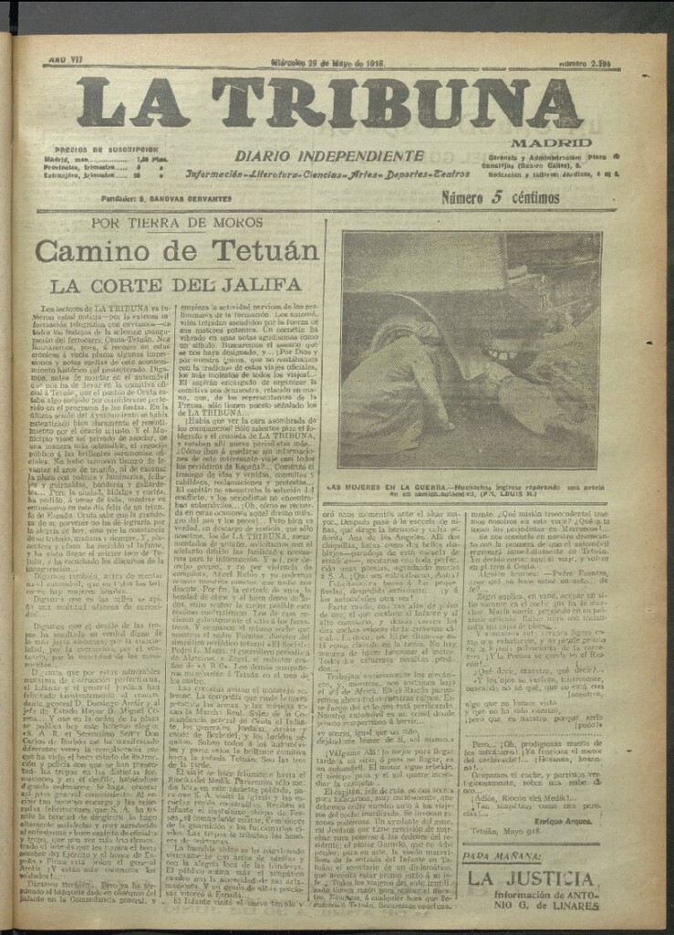 Miniatura de La Tribuna del 29 de mayo de 1918