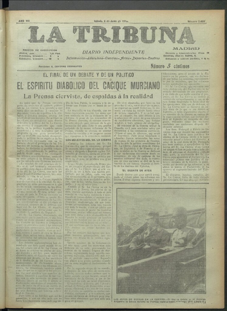 Miniatura de La Tribuna del 8 de junio de 1918