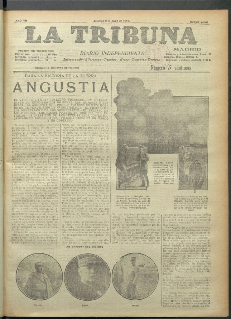 Miniatura de La Tribuna del 9 de junio de 1918
