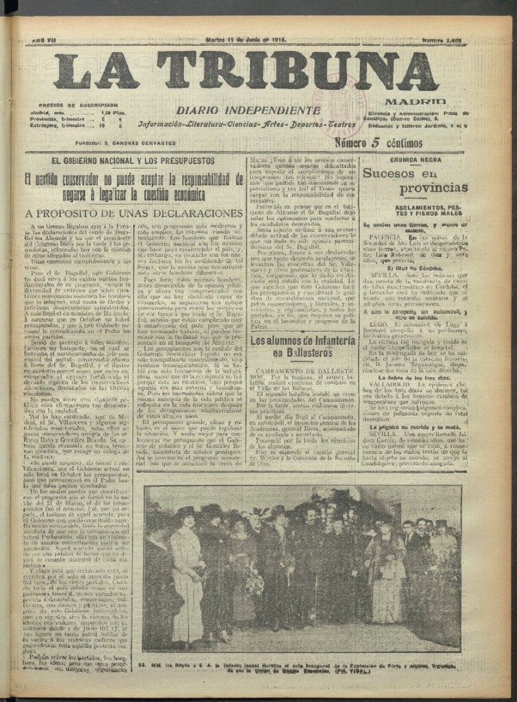 Miniatura de La Tribuna del 11 de junio de 1918