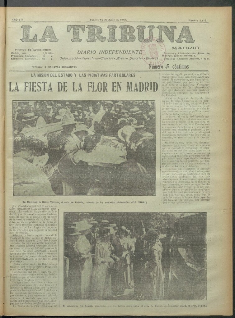 Miniatura de La Tribuna del 15 de junio de 1918