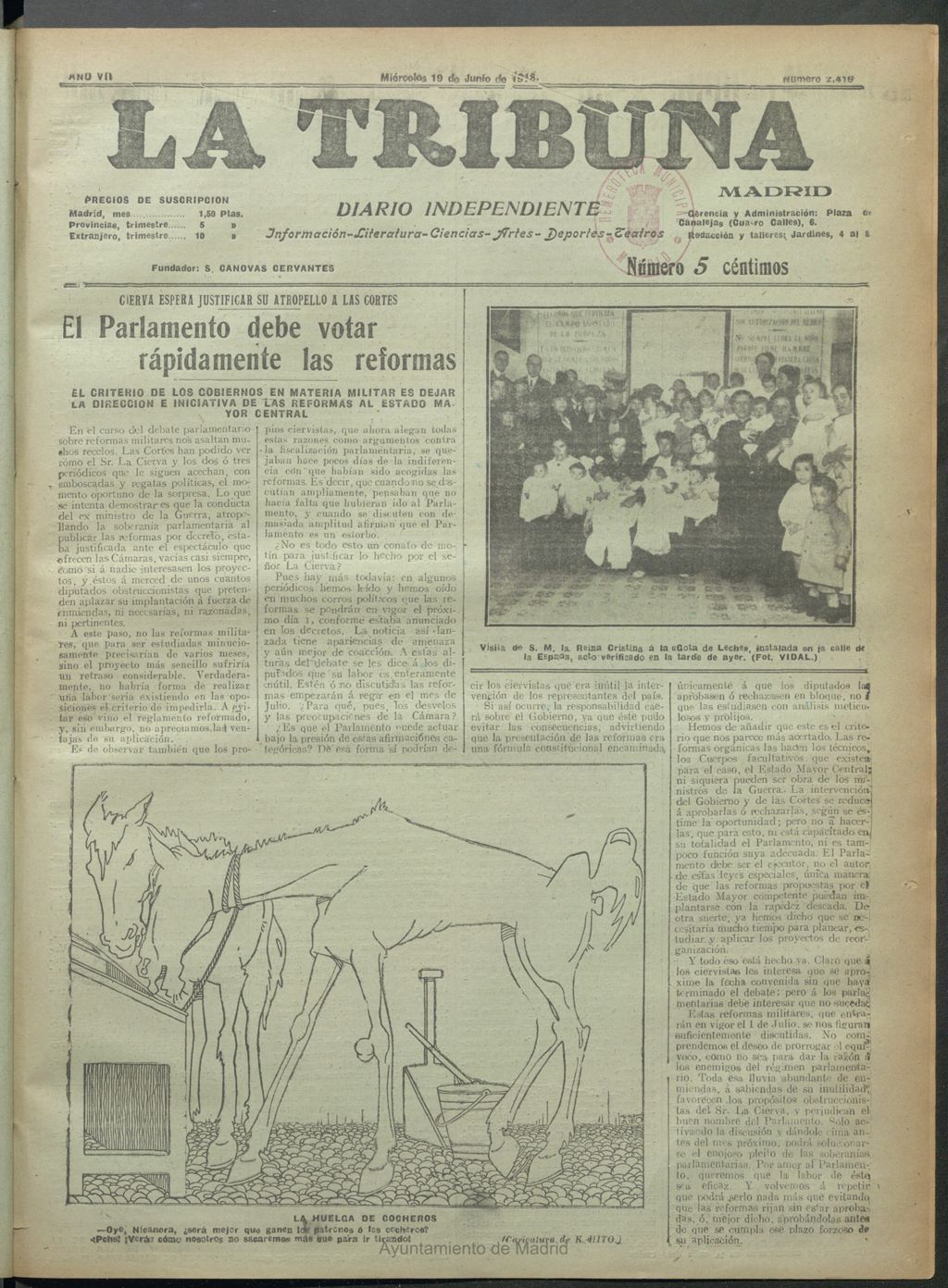 Miniatura de La Tribuna del 19 de junio de 1918