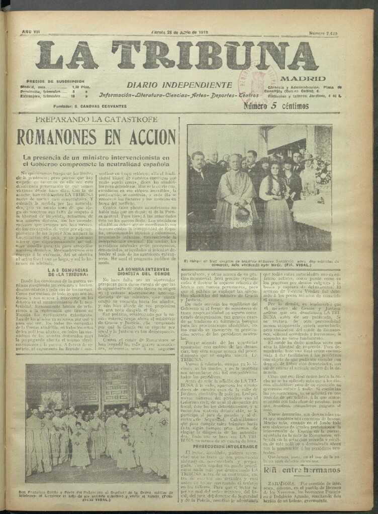 Miniatura de La Tribuna del 28 de junio de 1918