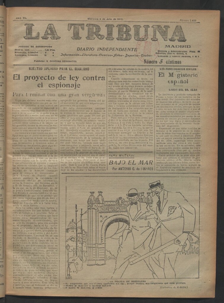 Miniatura de La Tribuna del 3 de julio de 1918