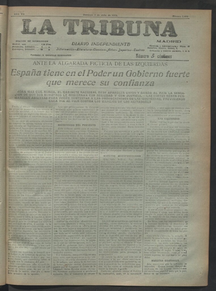 Miniatura de La Tribuna del 7 de julio de 1918