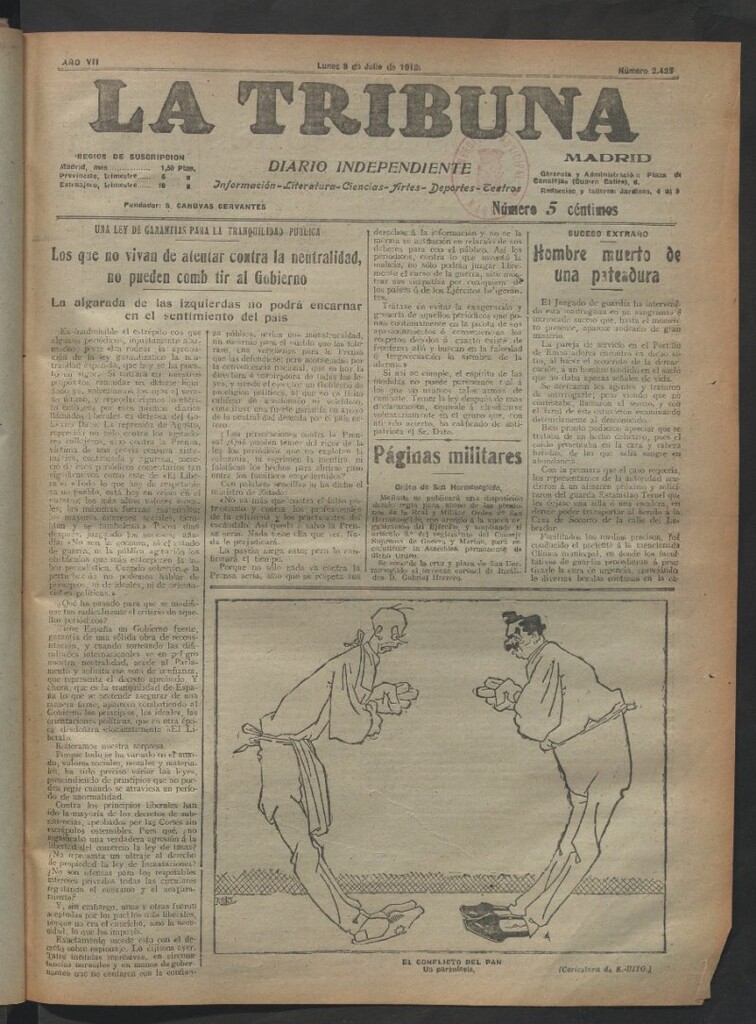Miniatura de La Tribuna del 8 de julio de 1918