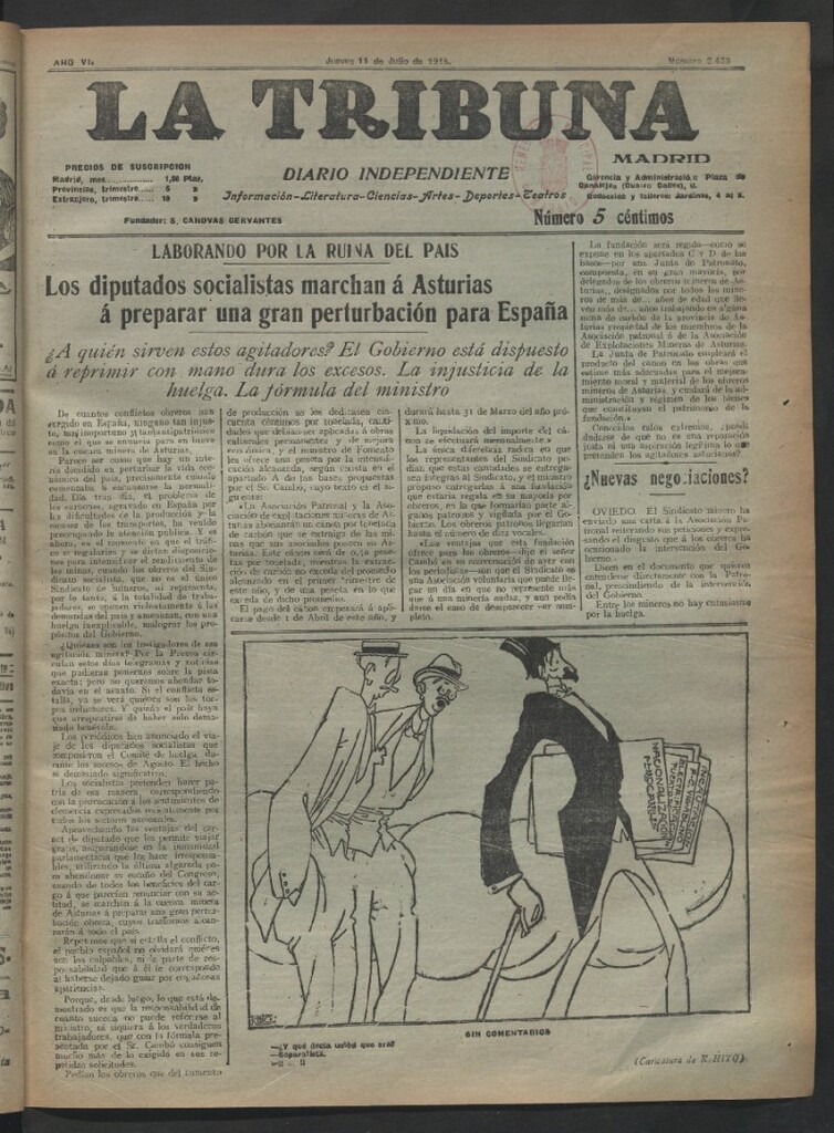 Miniatura de La Tribuna del 11 de julio de 1918