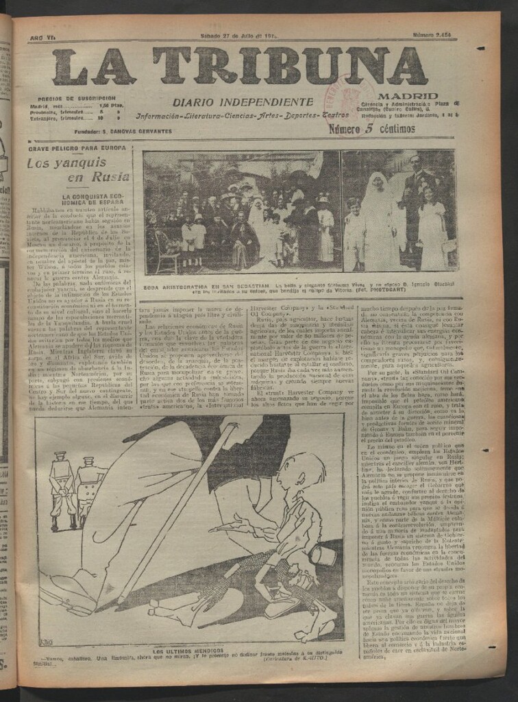 Miniatura de La Tribuna del 27 de julio de 1918