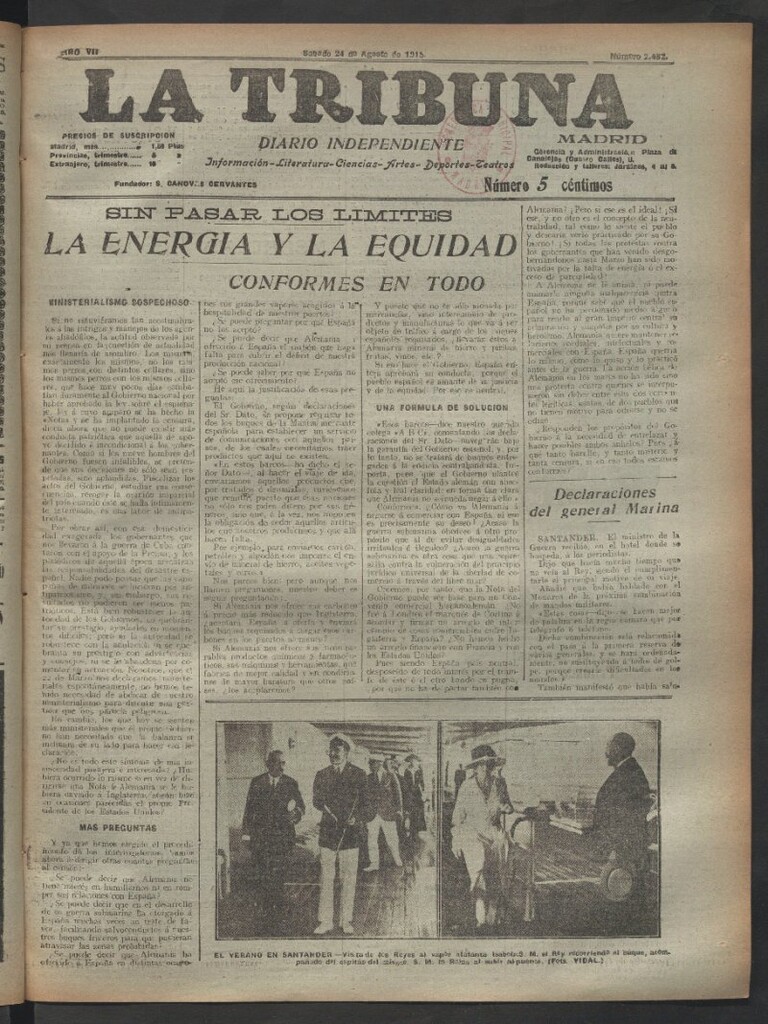 Miniatura de La Tribuna del 24 de agosto de 1918
