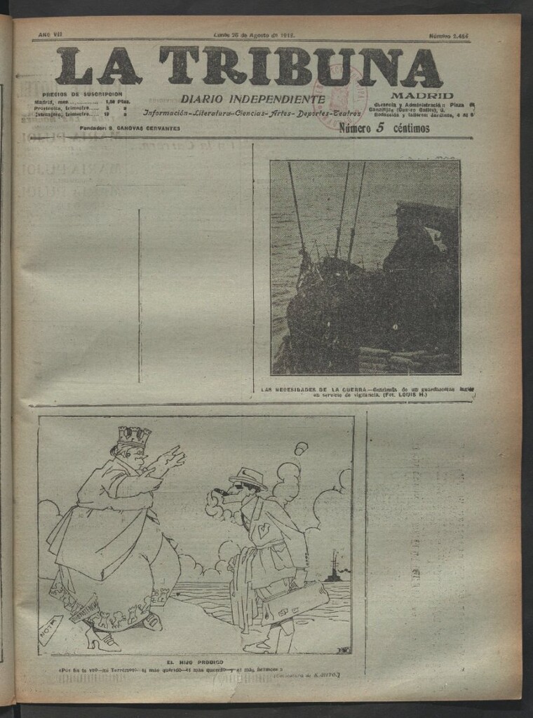 Miniatura de La Tribuna del 26 de agosto de 1918
