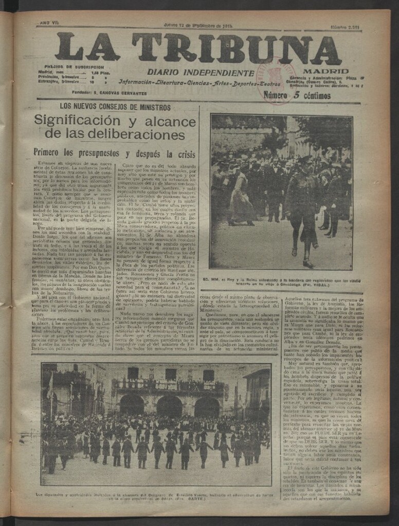 Miniatura de La Tribuna del 12 de septiembre de 1918