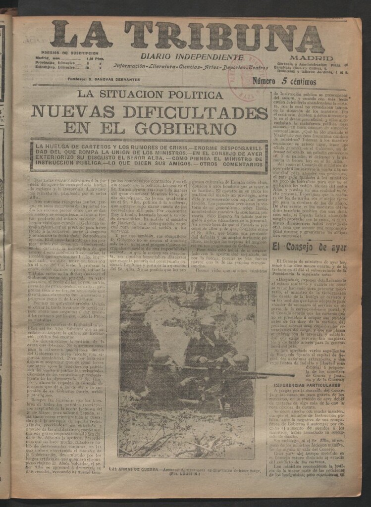 Miniatura de La Tribuna del 3 de octubre de 1918